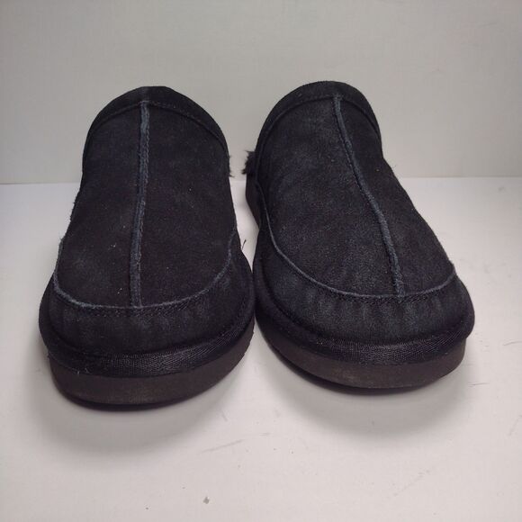 by UGG KOOLABURRA  MENS SIZE 11 BLACK   BORDON SUEDE  FUR SLIPPERS main image 7